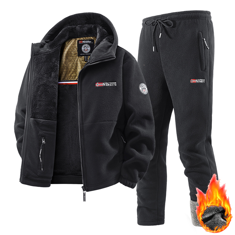 Running Gear - Neues Winter-Sportbekleidungs-Set für Herren: Retro-Trainingsanzug mit