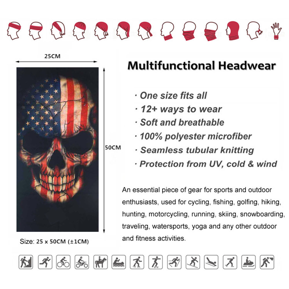 USA-Flagge, Totenkopf-Bandana, – Running Gear Youtube Bewertung und Preis